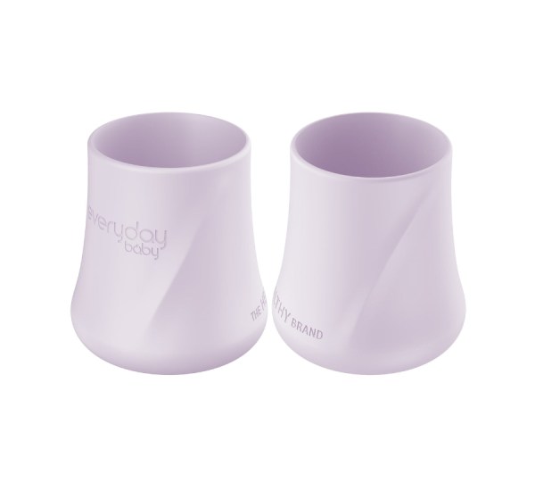 Everyday baby silikonska šalica, 2 komada lavanda